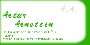 artur arnstein business card